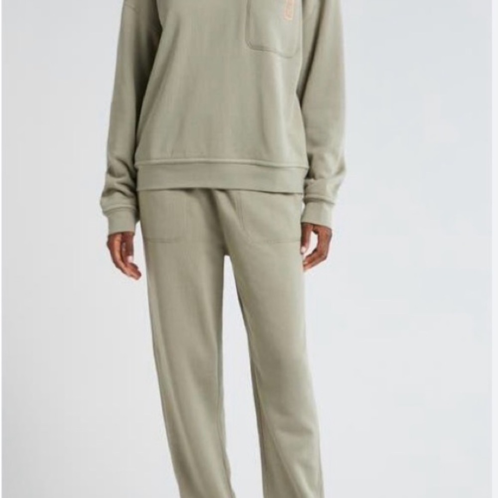 Luna Good in Bed Silksweats Olive Green Oversized Two-Piece Lounge Set